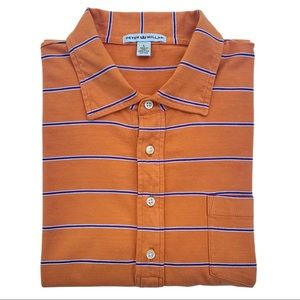 Peter Millar Pima Cotton Striped Pocket Polo.